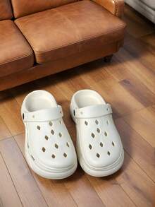 Season's New Stylish And Minimalist Men's Solid Color Hole-In-One Shoes, Suitable For Daily Casual Wear And Versatile. The Thick-Soled Shoes Are Breathable, Soft, And Comfortable. The EVA Material Is Special For Non-Slip, Non-Odorizing Feet, Antibacterial Foot Protection, Quick-Drying | Ultra-Strong Cushioning | Suitable For Wearing On The Beach/Outdoor Street/Indoor Bedroom, Bathroom, Etc., Men's And Women's Couple's Hole-In-One Shoes. - Multicolor - View 9