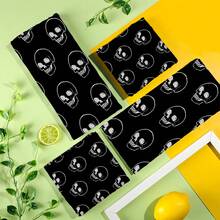 2/4 Pcs Set, Dish Towels, Skull Printed Pattern Towels, Halloween, Super Absorbent Microfiber Modern Dish Cloths, Cooking And Baking Tea Towels, Printed Dishcloths, Cleaning Towels, Hand Towels, Super Soft And Highly Absorbent, Great Gifts For Neighbors, Moms, Friends, Birthday, Halloween, Housewarming, Kitchen Essentials, Kitchen Decor, Daily Necessities