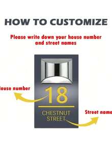 1 件定制太阳能门牌号 - 优雅的 3D 浮雕设计，自动夜间照明，门口个性化地址牌，生日、圣诞节、毕业典礼、万圣节、婚礼、派对、万圣节、感恩节、房间装饰的礼物，多功能、可调节、防霉、装饰性、精致、时尚、可爱、迷人，
