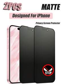 3 Peças Protetor de Tela de Telefone de Vidro Temperado Fosco HD, À prova de poeira, À prova d'água, Compatível com a Série 11-16 e todos os Cases de Telefone, Anti-impressão digital, Anti-queda, Anti-arranhão, Anti-colisão, Proteção de Privacidade