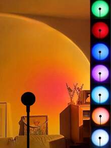 1 件 LED 日落氛围灯 - 营造温馨氛围，非常适合客厅装饰、卧室氛围照明、节日装饰、礼物、节日庆典、情侣约会、锚点背景图像 - USB夕陽燈 - 查看 3