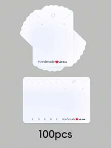 400 chiếc (200 Thẻ + 200 Túi) Làm thủ công với Vòng cổ Hoa tai Thẻ giấy Kraft dày có túi trong suốt Bộ đóng gói quà tặng trang sức - Nhiều màu - Xem 14