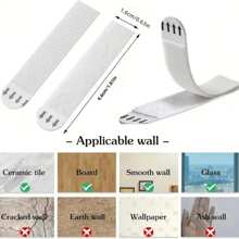 24-Piece Heavy Duty Picture Hanging Strips - No Nails, No Damage, Easy Removal - 24-Piece For Frame Installation Bars - White - View 9