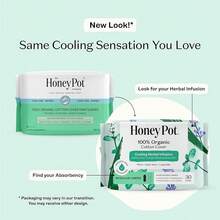 Honey Pot Company - Herbal Pads For Women - Super W/Wings - Infused W/Essential Oils For Cooling Effect, Organic Cotton Cover, & Ultra-Absorbent Pulp Core - Feminine Care - FSA & HSA - 16 Ct - 草本日常護墊 - 查看 2