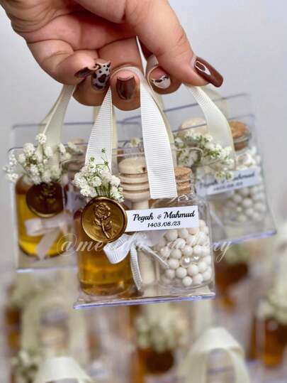 1/5/15/25 Pieces, The Latest Middle Eastern Wedding Acrylic Gift Box, European Luxury Baby Shower Packaging, Dubai Custom Proposal Ring Box, Elegant Acrylic Bag Packaging, Wedding Gift Choice. Suitable For Indoor Decoration Accessories, Wedding Table Decorations, Home Decorations, Bedroom Decora National Day Decorations