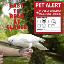 Waterproof UV-Resistant Pet Emergency Rescue Sticker, High Visibility, Easy To Apply, Suitable For Fire And Emergency Situations To Protect Our Cats And Dogs. Firefighters Will Use Warning Stickers To Rescue Our Loved Ones From Windows, Doors Or Houses. Essential Pet Supplies, Pet Safety Warning Sticker, Waterproof Fire Rescue Warning Sticker, Valentine's Day Pet Supplies, Ramadan - Multicolor - View 5