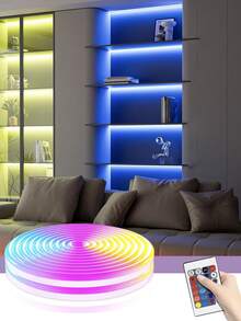 5V RGB Neon Lights, Flexible LED Neon Strip Rope Lights, Christmas Waterproof Atmosphere Lights, Wireless Remote Control Color-Changing Light Strips, For Indoor And Outdoor Decoration - USB Interface - View 1
