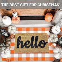 Door 27.5 X 43 Red White Striped Washable Area Rug Front Porch, Winter Decor - Orange and White - View 2