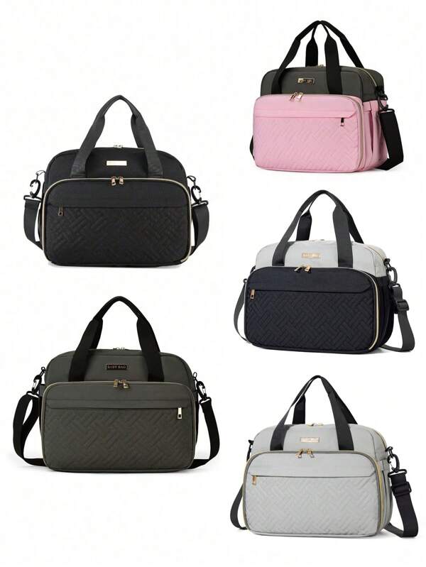 1pc Large Capacity Insulated Mummy Bag With Wet/Dry Compartments, Crossbody And Handheld Design