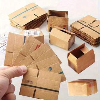 Set Mini Express Carton 1:12 per casa delle bambole, modello delicato, adatto per conservare scene in miniatura, accessori in miniatura, premi creativi, decorazioni regalo a sorpresa - molto adatto per micropaesaggi