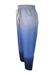 女士舒适休闲裤，无定位印花 - 藍色 - 查看 3