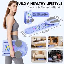 Pilates Reformer Machine, Foldable Pilates Board At Home With Auto Rebound Ab Roller, 6 In1 Multifunctional Abdominal Board Exercise Machine, Full-Body Workout Mini Pilates Board Equipment For Women - Mauve Purple - View 3