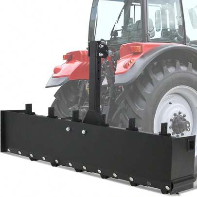 OUTLANE CAT-1 Box Scraper With 55 Inch Width, 3-Point Tow Behind Box Scraper, Heavy Duty Garden Lawn Mower Tractor Box Blade, Ideal For Leveling Grading Landscaping, Black  Tow Behind Box Scraper, 55 Inch Three-Point Quick Hitch Box Scraper Fit Cat 1, Heavy Duty Box Blade Lawn Tractor Attachments For Leveling, Grading, Landscaping, Black