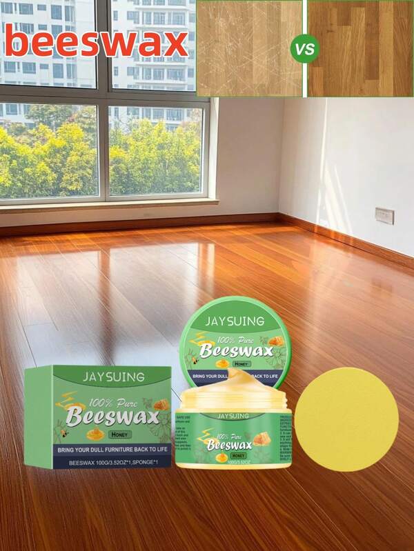 1pc (100g) Wood Scratch Repair Beeswax, Suitable For Furniture, Hardwood Floors, Tables, Chairs, Beds To Restore Color & Shine, Multi-Purpose