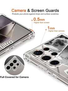 1 pièce Étui personnalisé DIY 4 photos texte, coque de téléphone antichoc pour Samsung S25/S25Plus/S25Ultra/S25Edge/A56/A17/A07 et autres modèles Samsung, meilleur cadeau pour les couples, les amis, les parents, le petit ami, la petite amie, idéal pour transporter à l'extérieur et offrir à des amis