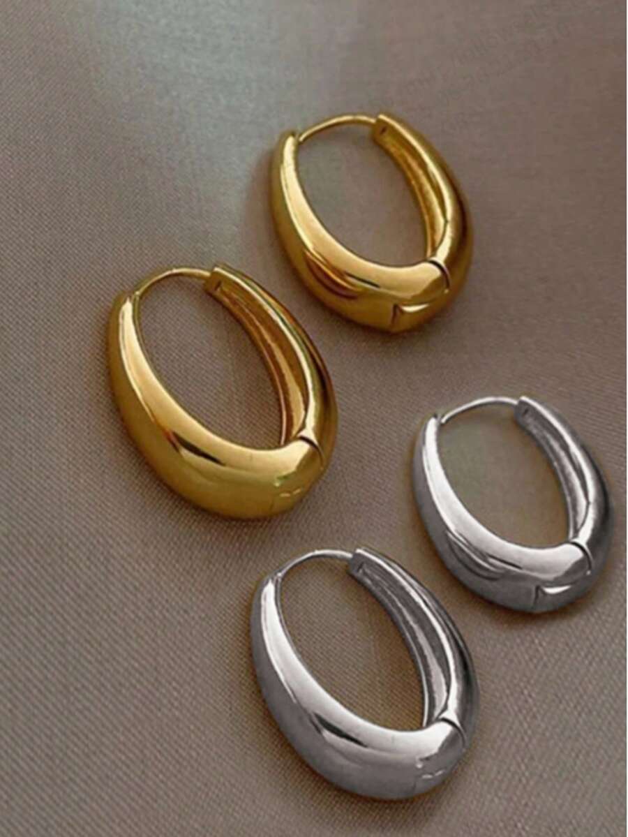 2 pares de pendientes de lujo personalizados con estilo europeo y americano para mujeres