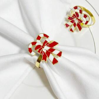 6/12 pezzi Candy Cane Tovaglioli natalizi, Decorazioni da tavolo natalizie, Decorazione da tavola per feste e vacanze