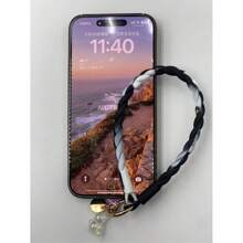 Cinta de cordón para identificación o celular en colores pastel tipo macarrón con correa de mano para iluminación nocturna