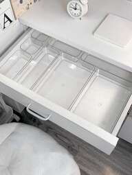 1 pieza/3 piezas/4 piezas/5 piezas/7 piezas/11 piezas Caja de almacenamiento de productos cosméticos y de cuidado de la piel, bandeja organizadora de varios tamaños para cajones, escritorio, dormitorio, dormitorio, papelería, joyería, estuche, soporte para brochas de maquillaje, soporte para brochas, organizador de perfumes, bolsa, regalos para mujeres, regalos de Navidad, ideas de regalo para mujeres