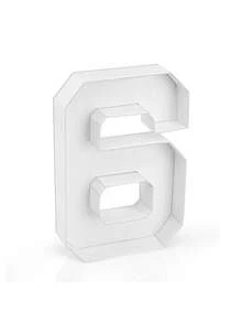1pc 0-9 Cardboard Number, Fillable Number Candy Box, Charcoal Tray Box Letters, Gift Box Shape Tray For Chocolate Candies, Empty Gift Box Suitable For Birthday Party Gifts - White - View 16