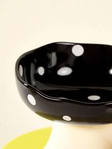 PETSIN Cat Bowl Ceramic Cat Food Bowl Dog Bowl Food Bowl Cat Bowl Rice Bowl High Footed Dog Drinking Bowl Diagonal Mouth Large Bowl Pet Specific