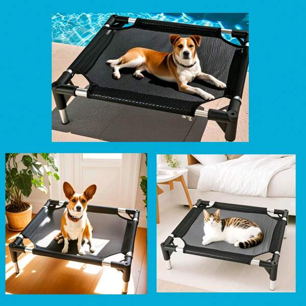 Durable Removable Dog Camping Bed, Metal Frame, Breathable Dog House