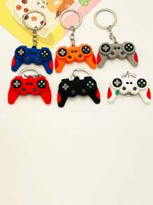 6 peças/1 peça Chaveiro de Controle de Jogo de Silicone Colorido e Cartoon, Adequado para Meninos e Meninas, Decoração de Chave de Carro/Bagagem, Ótimo como Presente de Pingente para Colegas de Classe e Amigos, Cor Aleatória