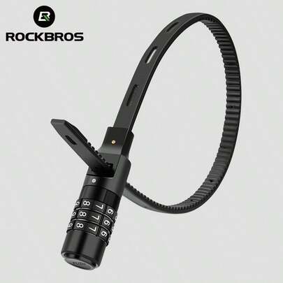 ROCKBROS Helmet Combination Padlock, 54cm Nylon Anti-Theft Lock For Bicycle Helmet Motorcycle E-Bike Scooter 3-Digit