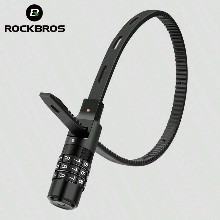 ROCKBROS Helmet Combination Padlock, 54cm Nylon Anti-Theft Lock For Bicycle Helmet Motorcycle E-Bike Scooter 3-Digit - 彩色 - 查看 1