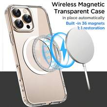 Magnetic Clear Case For IPhone 16 Pro Max Clear Case For IPhone 16 Pro Clear Case For IPhone 16 Plus Clear Case For IPhone 16 Clear Case Shockproof Phone Anti-Yellowing Clear Cover - Trong sáng - Xem 7
