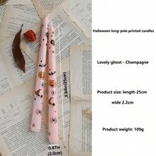 2 pezzi/25cm Candele a forma di fantasma per Ognissanti, candele di cera di soia senza fumo, con stile da zucca, per feste e raduni, decorazione per atmosfera horror, portacandele, candele da illuminazione, regalo creativo per le vacanze, con vari modelli disponibili