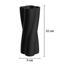 ORIZZONTE Elegant Spiral Vase, Minimalist Decorative Indoor Vase, Deco Vases For Pampas Grass, Flower Pots Decoration, Home Decor, Desk, Office Design Objects, 9 * 9 * 22 Cm, 100% Made In Italy - Yellow - View 5