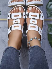 Sandali con zeppa e piattaforma, donna, con rivetti e design traforato, adatti per spiaggia, cerimonie, college, sport, villeggiatura, moda casual, matrimoni, vita notturna, stile elegante e glamour, ideali per ufficio, vacanze estive