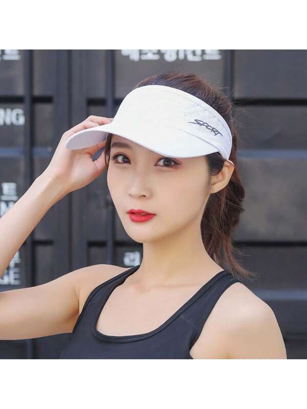 1pc Outdoor Sports UV Protection Cap, Breathable Lightweight Sunscreen Visor Hat For Men & Women, Quick Drying