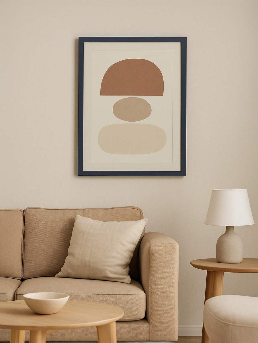 一個簡約相框裱框掛牆 四種大小和顏色 50x60cm/50x70cm/60x80cm/70x100cm - 藏蓝色 - 查看 1