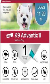 K9 Advantix II Medium Dog Vet-Recommended Flea, Tick &Amp; Mosquito Treatment &Amp; Prevention | Dogs 11-20 Lbs | 1-Mo Supply - 1 gói - Xem 1