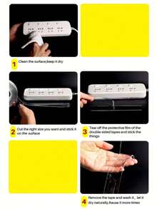 1pc Super Strong Double-Sided Transparent Tape, Waterproof Reusable Clear Double-Sided Adhesive Tape, Suitable For Kitchen & Bathroom Items - Random - View 2