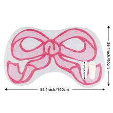 1/2 PC- Valentine's Day Rug Bathroom Rug, Bowknot Style Soft Geometric Pattern Ultra-Thick Soft Couples Pink Bathroom Carpet, Anti-Slip TPR Bottom, Water-Absorbent, Easy To Clean, Machine Washable, Soft And Comfortable, Living Room, Bathroom Vanity, Bathtub, Shower Room, Sink, Festival Home Bathroom Decoration Outdoor Rug Door Mat Summer Bathroom Accessories - Multicolor - View 8