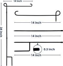 Garden Flag Holder Stand, Thickened Pole Sturdy And Straight Premium Yard Flag Holder Weather-Proof Metal Flagpole For American Flag, Christmas Garden Flag, Outdoor Garden Decor Decoration - 1 PC, No Access - View 6
