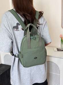 2026新款休闲时尚多巴胺牛津布多功能轻便背包，百搭简约胸包，旅行背包，迷你徒步包，日常学院风街头风女手提包 - 彩色 - 查看 9