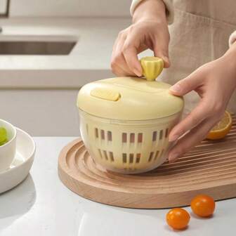 沙拉水果蔬菜脱水机、家用脱水机、食品保鲜滤锅、厨房用具、洗脸盆、小工具、厨房用品，打造极致厨房效率，打造舒适秋冬风格