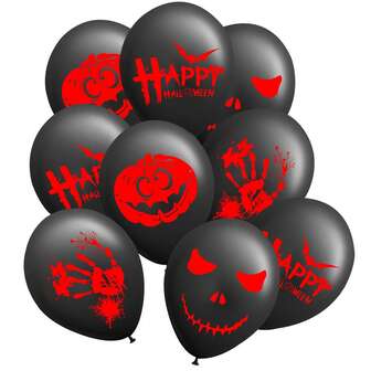 32 st Halloweenballonger, 30 cm svarta latexballonger, för svarttemafestdekorationer, rolig Halloweenfest, examen, bröllop, nyår, könsavslöjande, möhippa, födelsedagsfestdekorationer, fotostudiofotobakgrundsdekoration rekvisita