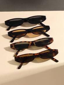 1 Pair Women's Cat Eye Slim Personalized Y2K Versatile Street Style Runway Shaping Fashion Glasses Oval Shape Shades - Multicolor - View 11