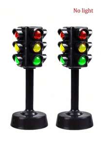 交通信号灯玩具模型，场景模拟，仿真交通信号灯路标玩具，互动人行横道信号灯道路信号模型，创意新奇道路意识玩具，无需电力，建筑派对，桌面玩具，新年礼物 - 彩色 - 查看 10