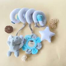 1 pièce Jouets en peluche Jouets suspendus en spirale pour berceau, siège de voiture, poussette, berceau avec musique, grelots et sifflet BB pour cadeau de filles et garçons