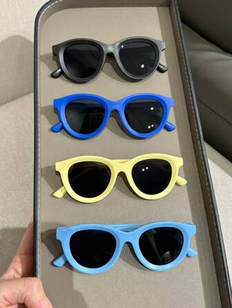 4pcs Kids Fashion Multicolor Fashion Glasses, Suitable For Party, Beach, Traveling, Street Photography Accessories