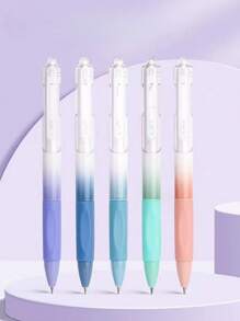 5 Pcs A Set 0.5mm ST Gel Pens With Gradient Tip Color, Quick-Drying 0.5 Black Pens, Suitable For Student Exams, Office Work, And Business Signatures