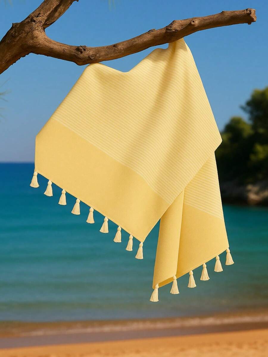 Duży ręcznik plażowy 90x170 cm – 100% bawełny – miękki, chłonny i szybkoschnący – wyprodukowany w Turcji – uniwersalny do użytku w podróży, na basenie i w wannie - Czarne - Zobacz 1