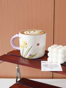 1 cốc gốm sứ 12,7oz hình hoa và bướm thanh lịch, cốc cà phê bướm dập nổi 3D, đồ uống thiết kế hoa và côn trùng chất lượng cao tinh tế, thích hợp để trang trí nhà cửa, cà phê latte, phòng khách, phòng ngủ, văn phòng, quà tặng - Nhiều màu - Xem 8