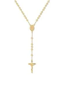 1pc Cross Pendant Y-Necklace, Religious Jewelry For Anniversary Gift, Suitable For Casual, Church, Festival Occasions, Religious Symbol, Elegant Accessory - Cross - View 4